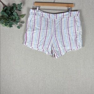 GAP > Linen Multicolor Striped Shorts Extra Large